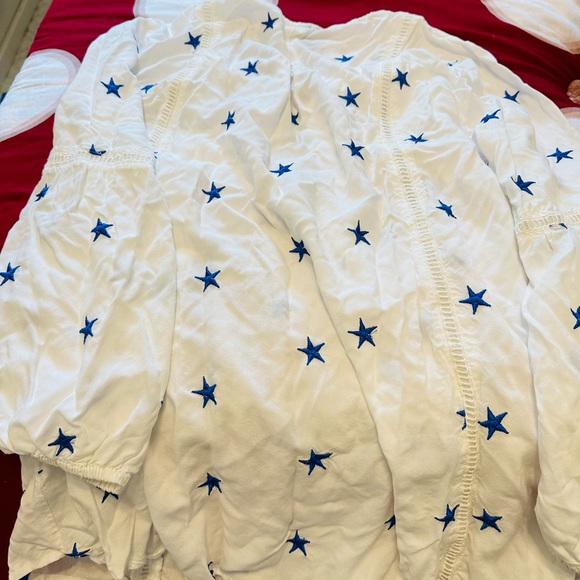 White and blue blouse woman size small - Picture 5 of 6